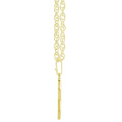 14k Gold Over Silver Star of David Pendant Necklace