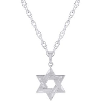 Celebration Gems 14k Gold Over Silver Star of David Pendant Necklace