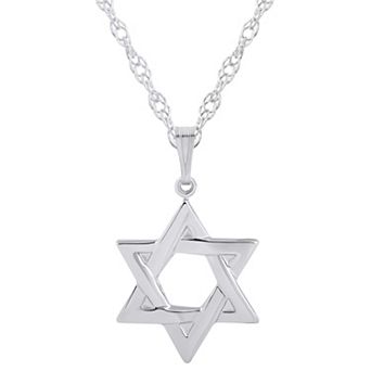 Celebration Gems Sterling Silver Star of David Pendant Necklace