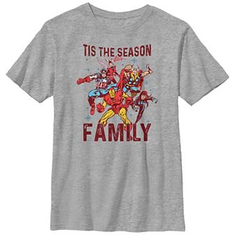 Boys 8-20 Husky Marvel Avengers Tis The Season Crewneck Tee