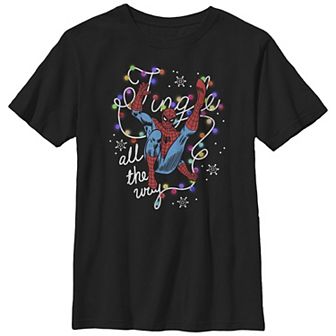 Boys 8-20 Husky Marvel Spider-Man Jingle All The Way Crewneck Graphic Tee