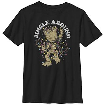 Boys 8-20 Husky Marvel Groot Jingle Around Graphic Tee
