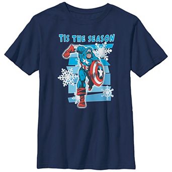 Boys 8-20 Husky Marvel Captain America Tis The Season Graphic Tee