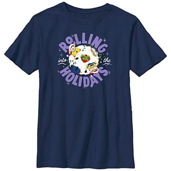 Boys 8-20 Husky Despicable Me Minions Rolling Into The Holidays Graphic Tee