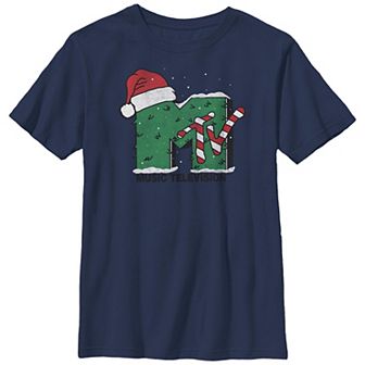 Boys 8-20 Husky MTV Christmas Tree Logo Graphic Tee