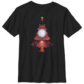Boys 8-20 Husky Marvel Iron Man Christmas Tree Graphic Tee