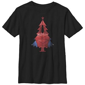 Boys 8-20 Husky Marvel Spider-Man Christmas Tree Graphic Tee