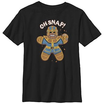 Boys 8-20 Husky Marvel Avengers Thanos Gingerbread Cookie Snap Graphic Tee
