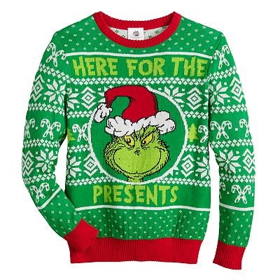 Boys 8 20 Dr. Seuss The Grinch Christmas Sweater