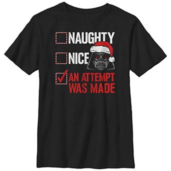 Boys Husky Star Wars Darth Vader And Attempt Was Made Graphic Tee