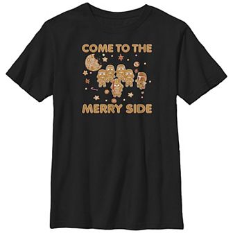 Boys Husky Star Wars Come To The Merry Side Graphic Tee