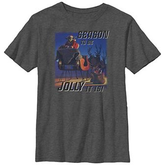 Boys Husky Star Wars Season To Be Jolly It Is Graphic Tee