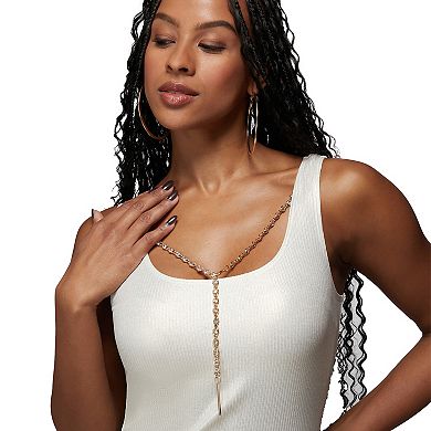 Women's bebe x Ciara Rib Necklace Midi Dress