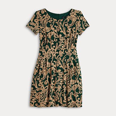 Women's Connected Apparel Print Dress with Pockets