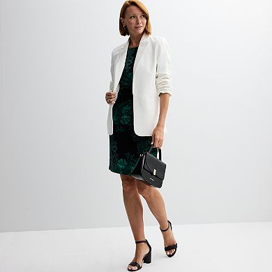 Women's Connected Apparel Print Elbow Sleeve Dress