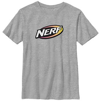 Boys 8-20 Nerf Orange and Red Simple Logo Graphic Tee