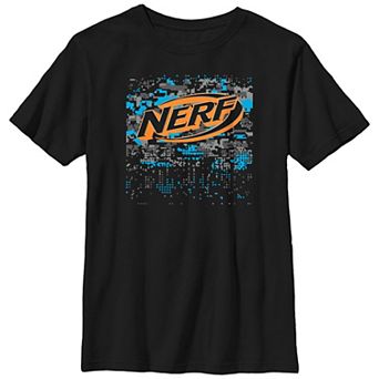 Boys 8-20 Nerf Logo Glitch Camouflage Graphic Tee