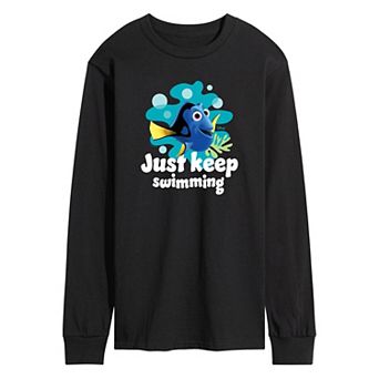 Disney / Pixar’s Finding Nemo Dory Men's Just Keep Swimming Long Sleeve Graphic Tee