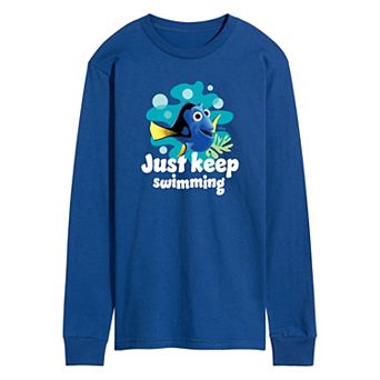 Disney / Pixar’s Finding Nemo Dory Men's Just Keep Swimming Long Sleeve Graphic Tee