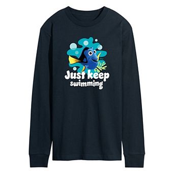 Disney / Pixar’s Finding Nemo Dory Men's Just Keep Swimming Long Sleeve Graphic Tee