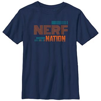 Boys Nerf Nation Lined Text Husky Graphic Tee