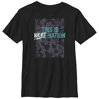 Boys Nerf This Is Nerf Nation Poster Husky Graphic Tee