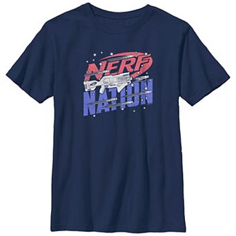 Boys Nerf Nation Americana Blaster Husky Graphic Tee