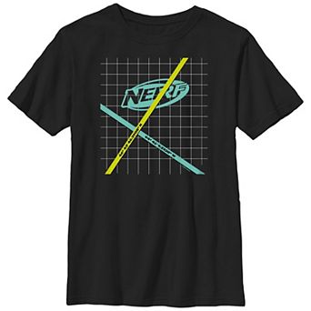 Boys Nerf Cross Coordinates Grid Logo Husky Graphic Tee