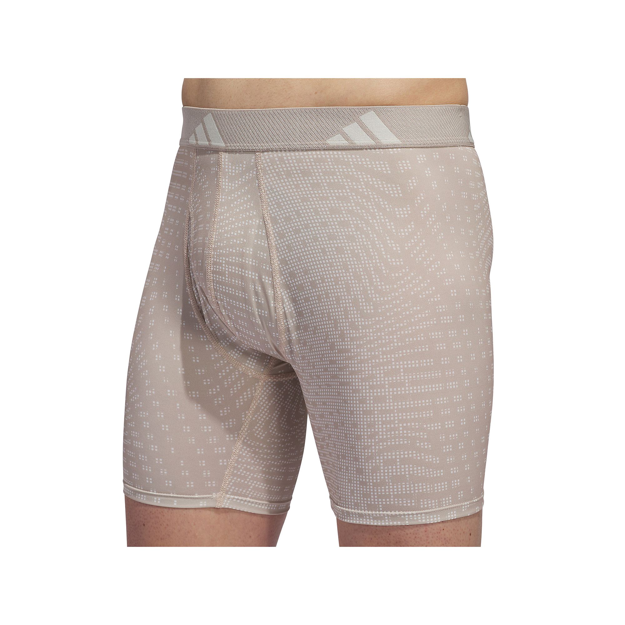Mens adidas Microfiber Boxer Brief, Size: Medium, Alumina Beige