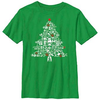 Boys 8-20 Star Wars Christmas Tree Icons Graphic Tee