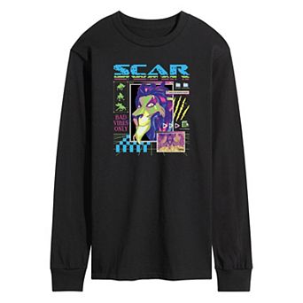 Disney Villains Lion King Scar Men's Long Sleeve Graphic Tee