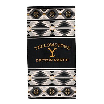 Yellowstone Geometric Stripe Beach Towel