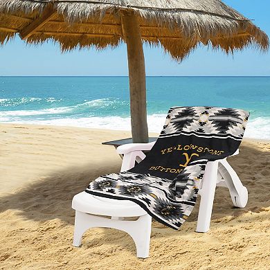 Yellowstone Geometric Stripe Beach Towel