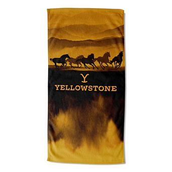 Yellowstone Wild Horses Beach Towel