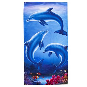 Dolphin Play Beach Towel - 30" x 60"