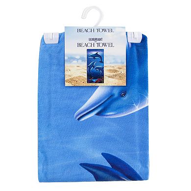 Dolphin Play Beach Towel - 30" x 60"