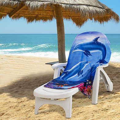 Dolphin Play Beach Towel - 30" x 60"