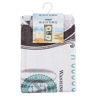 Dollar Bill Beach Towel - 30" x 60"
