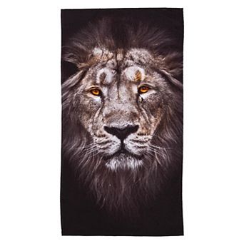 Lion Face Beach Towel - 30" x 60"