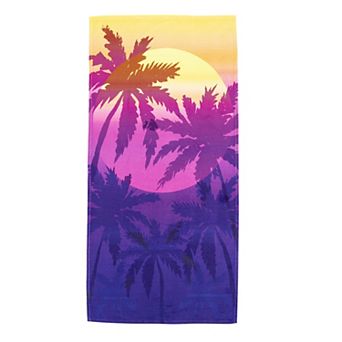 Magenta Sun Set Beach Towel - 30" x 60"