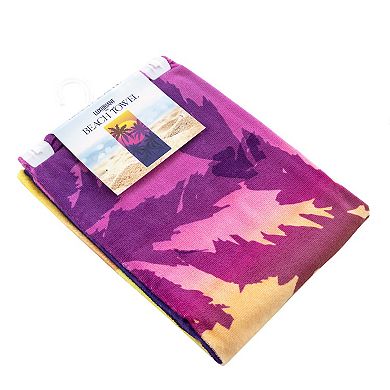 Magenta Sun Set Beach Towel - 30" x 60"