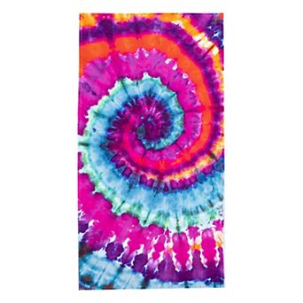Psychedelic Tie Dye Beach Towel - 30" x 60"