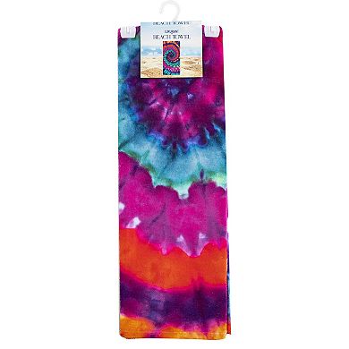 Psychedelic Tie Dye Beach Towel - 30" x 60"