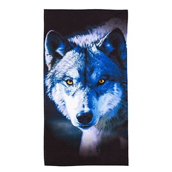 Wolf Stare Beach Towel