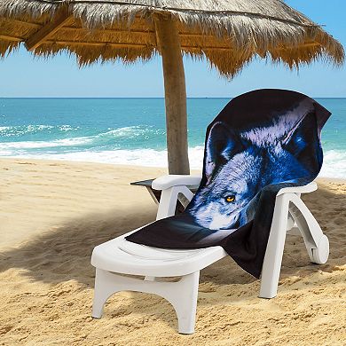 Wolf Stare Beach Towel