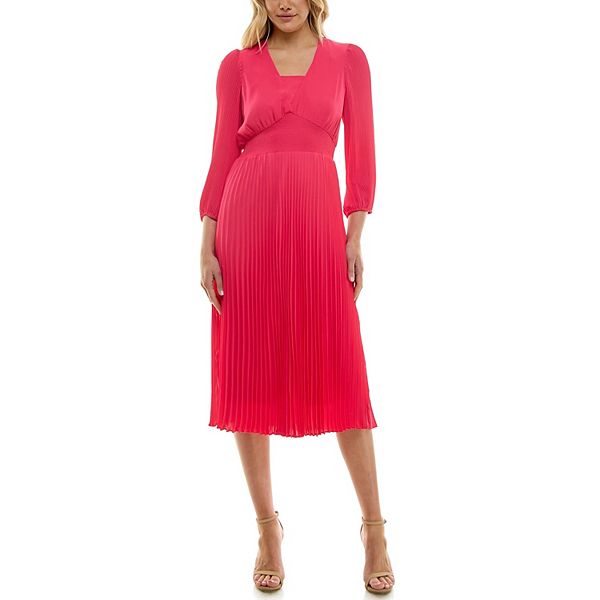 Nanette Lepore Women's Strappy V-Neck Pleated Maxi Dress