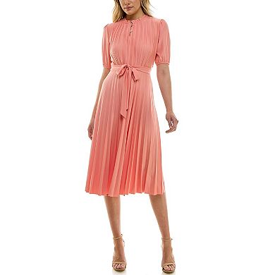 Women's Nanette Lepore Solid Pleated Dress with Belt