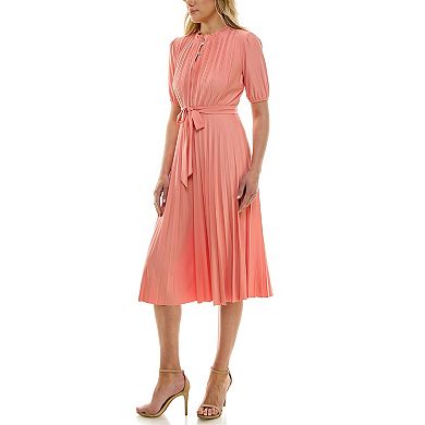 Women's Nanette Lepore Solid Pleated Dress with Belt