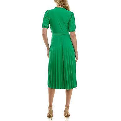 Women's Nanette Lepore Solid Pleated Dress with Belt