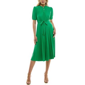 Women's Nanette Lepore Solid Pleated Dress with Belt